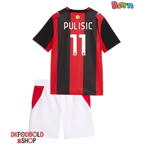 AC Milan Christian Pulisic #11 Hjemmebanesæt Børn 2026-27 Kort ærmer (+ korte bukser)